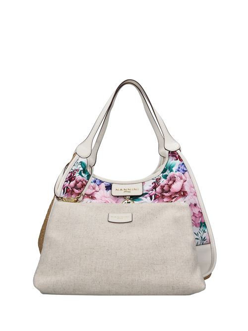 Borsa in tessuto e rafia NANNINI | 18535EOFF WHITE